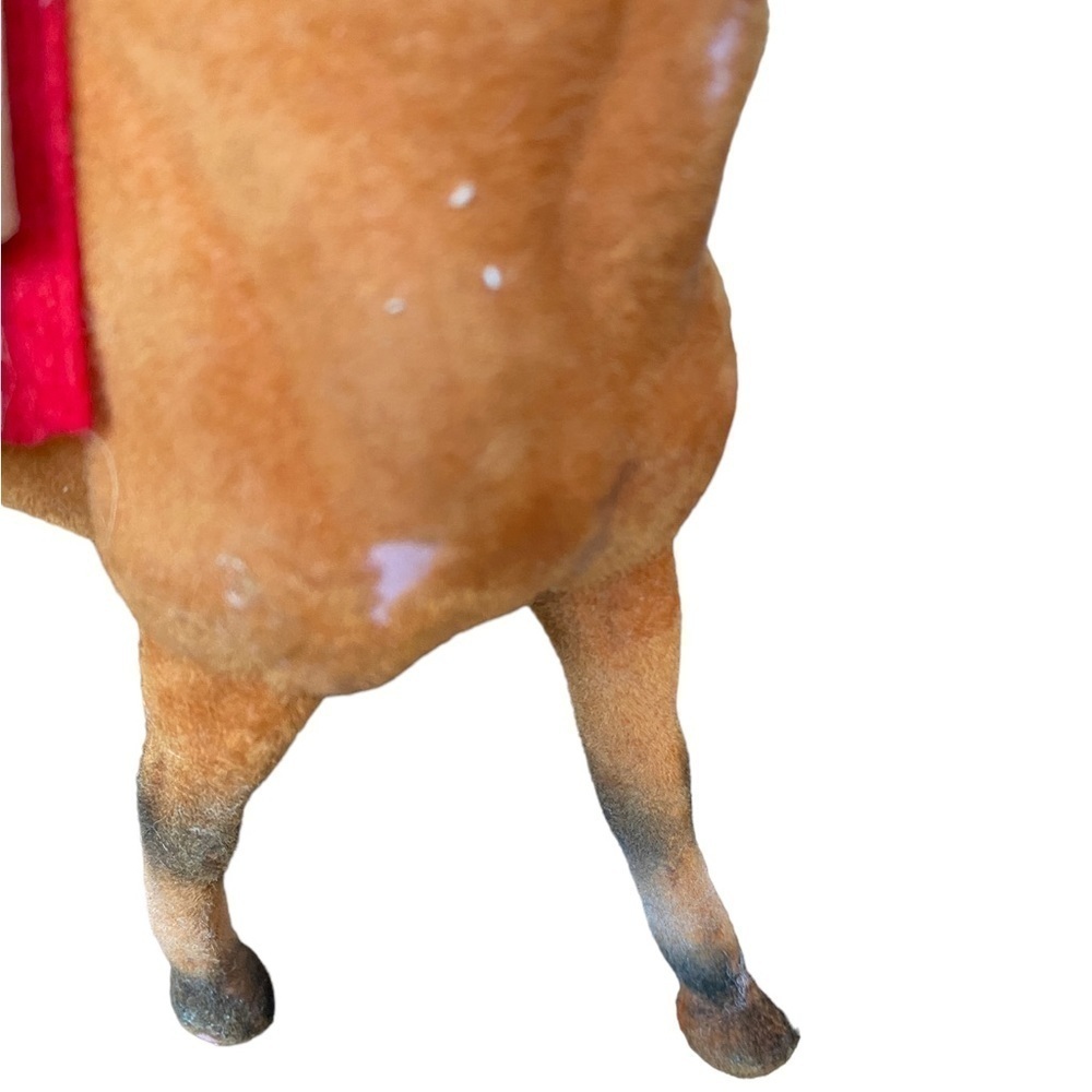 Toy Plastic Flocked Coated Felt 2 Horses and 2 Foals and Accessories - Picture 8 of 15